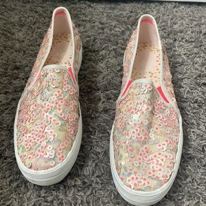 Keds 1.2 inch platform sparkle tennis shoes size 9